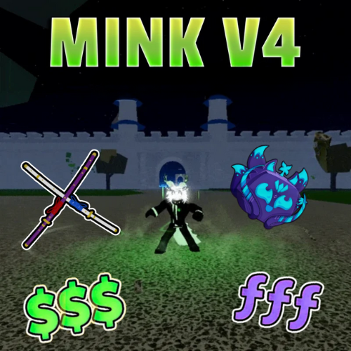 🔥 Mink V4 👀 + KITSUNE fruit Blox Fruits Account (Read description)